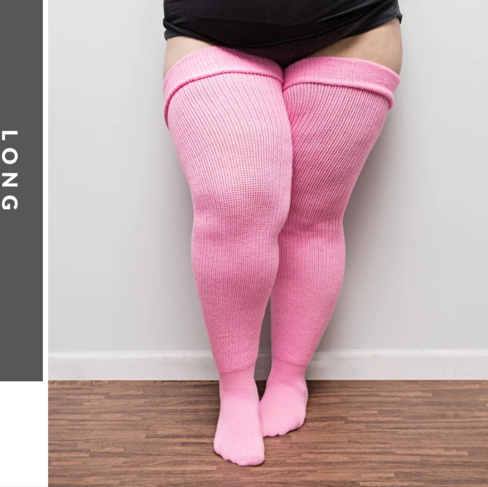 NWT/NIP Pink Thunda Thighs Long Thigh High Socks